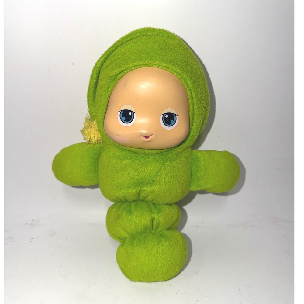 Vintage Playskool Glo Worm Plush Green Light Up Bedtime Toy Retro working